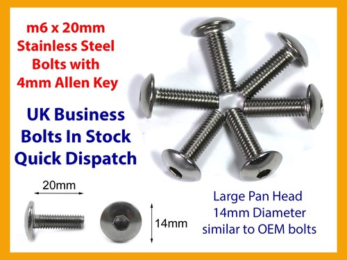Stainless steel bolts - 6x, for